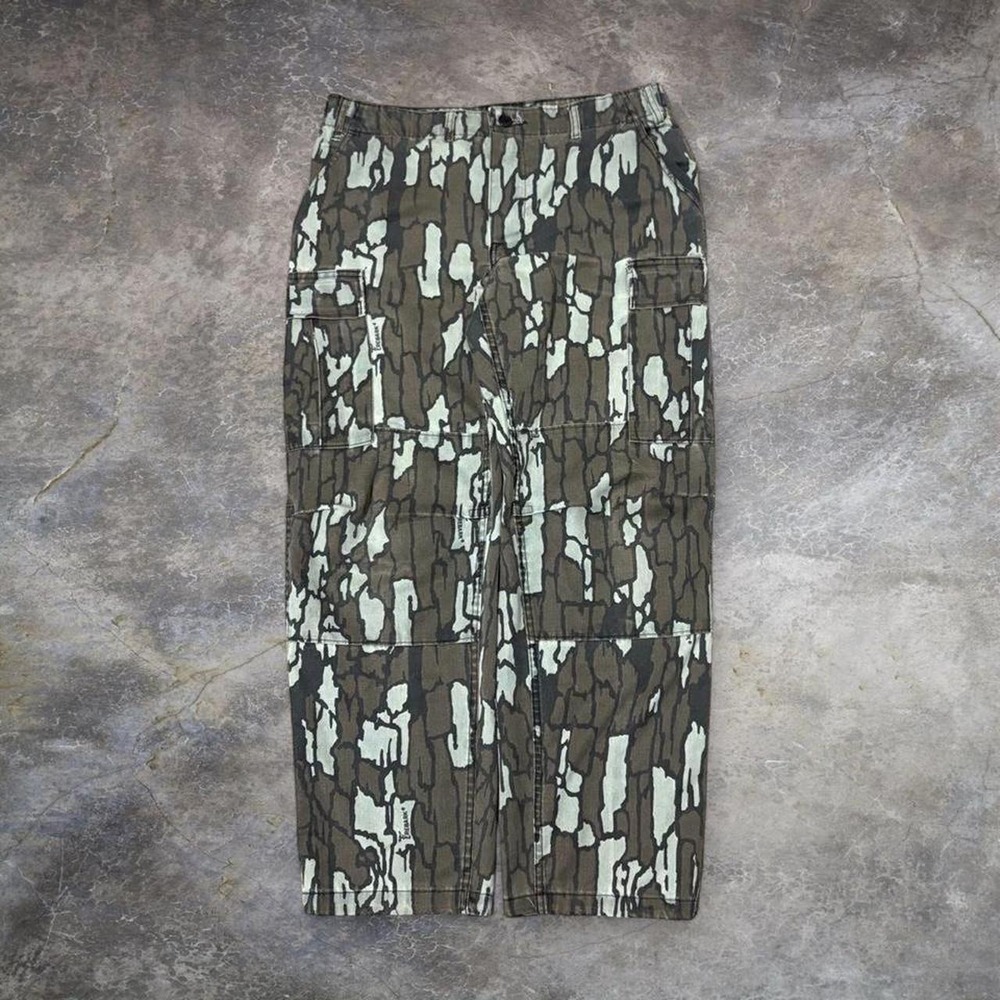 Trebark Camo Pants Mens 35x30 Green Excellent Vintage 80s Baggy Cargo USA Made